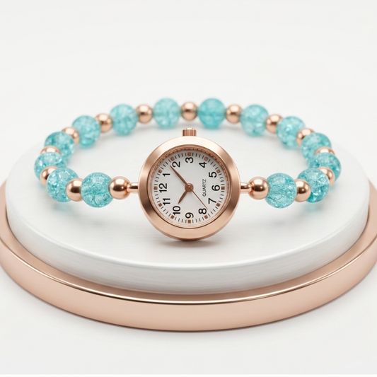 20655 Stylish Analog Girls Wrist Watch –Girls Bracelet Watch with Beads – Stylish Analog Quartz Watch for Kids and Teens {Random Design}