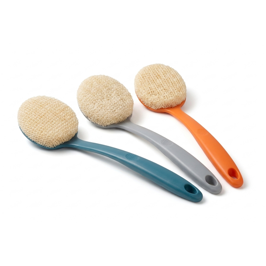 11305 Back Scrubber for Shower, Long Handle Bath Sponge Lufa Shower Brush {Random Colour}