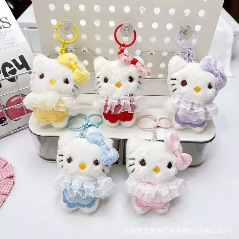 G-1076 Hello Kitty and Friends Plush Keychain {Multicolor]