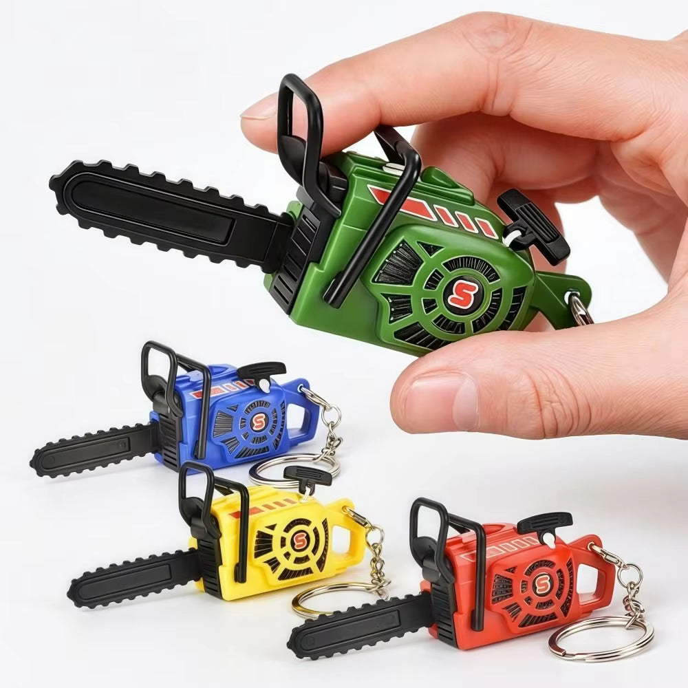 20704 Creativity Plastic Electric Saw Keychain Realistic Handheld {Random Color}