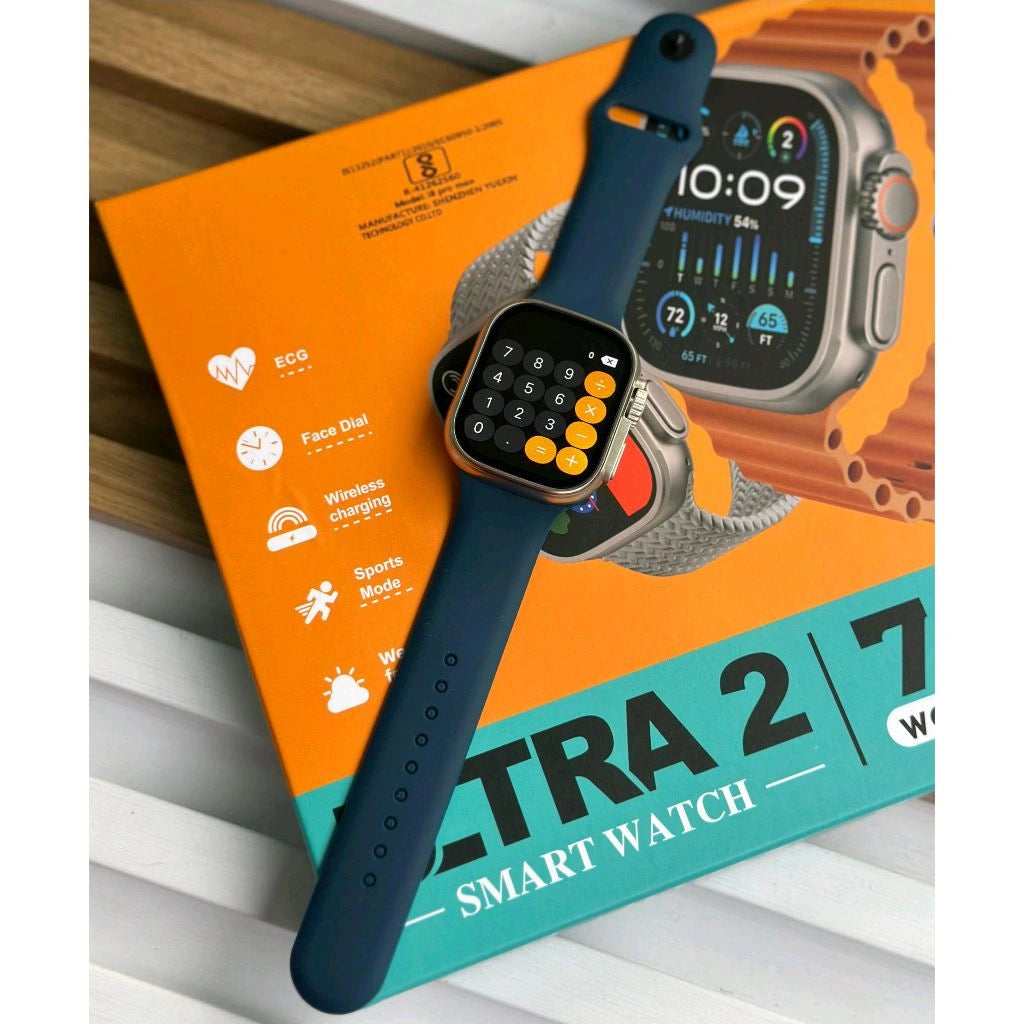 20629 Smart Watch, 7 in 1 Watch Bands, 2.01" Display, ECG, Wireless Charging, Sports Mode, Weather Forecast, Face Dial
