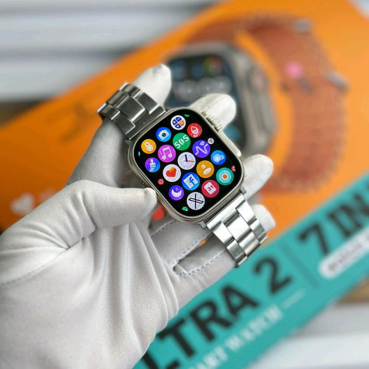 20629 Smart Watch, 7 in 1 Watch Bands, 2.01" Display, ECG, Wireless Charging, Sports Mode, Weather Forecast, Face Dial