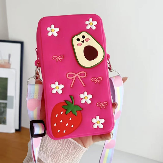 21309 Silicone Coin Purse, Convenient Silicone Bag, Mobile Phone Data Cable Storage Bag, Zipper Storage Bag