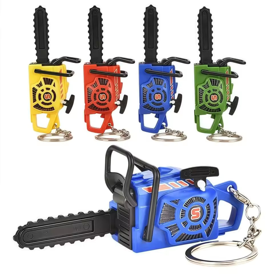 20704 Creativity Plastic Electric Saw Keychain Realistic Handheld {Random Color}