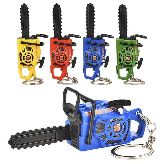 20704 Creativity Plastic Electric Saw Keychain Realistic Handheld {Random Color}