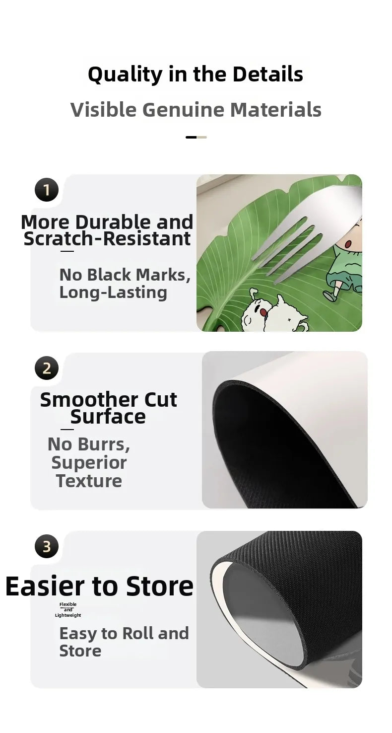 21137 Shinchan Leaf Mat absorbs water, keeping your floors dry and slip-free