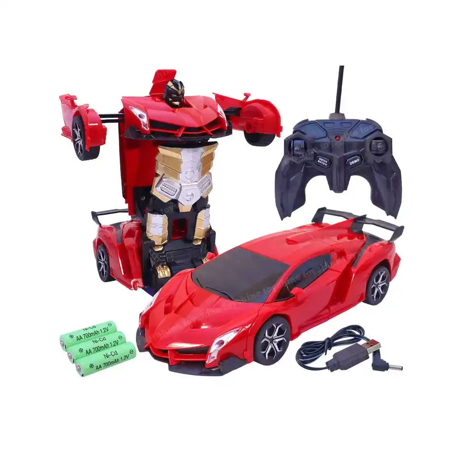 27-1 KX SUPER TOY Transform Remote Control Car 2-in-1 Convertible Robot Car – One Click Deformation RC Car for Kids Boy with Rechargeable Battery toy for Birthday & returner Gift