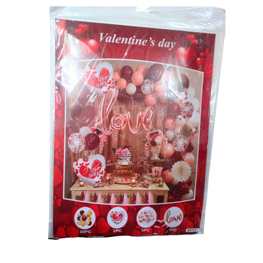 10257 Happy Valentined Day Red and Pink Balloon Set