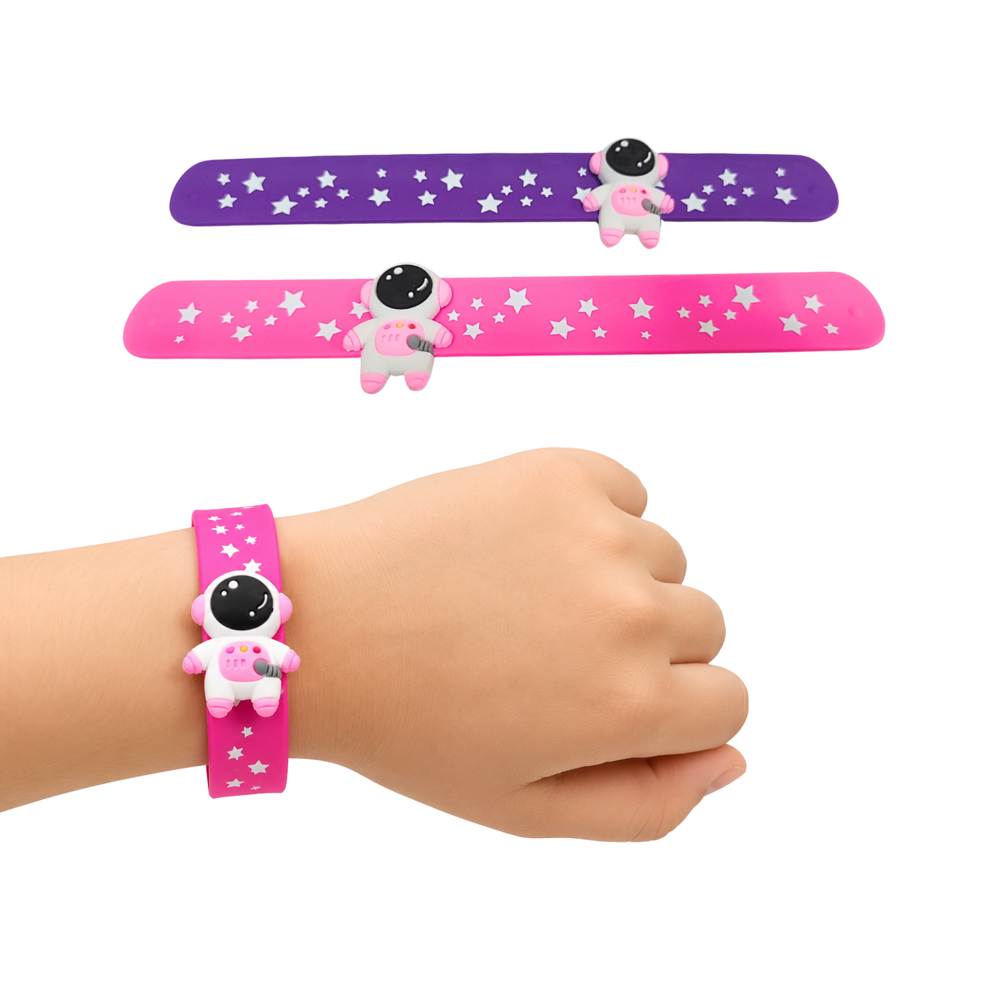 20627  Slap Snap Silicone Band Bracelet for Kids Wrist Band for Girls Kids Colorful Slap Bracelets for Girls Hand Band {Random Design}