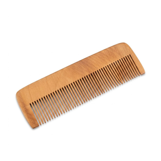 20689 Wooden Comb - Traditional Natural Kadigai wooden Comb - Natural Brown Wood Hair Comb For Women and Men {Random Design}