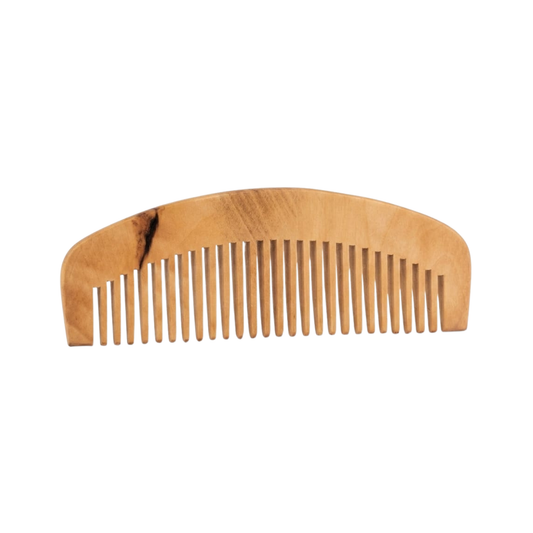 20689 Wooden Comb - Traditional Natural Kadigai wooden Comb - Natural Brown Wood Hair Comb For Women and Men {Random Design}