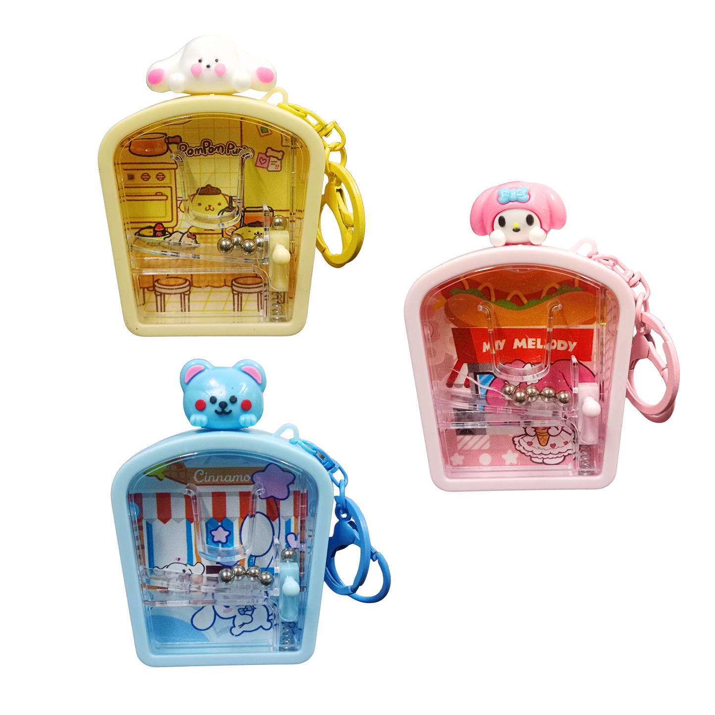 20548 Sanrio Character Pinball Keychain {Random Color}