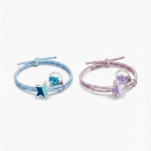 20832 {Pack of 12}  Korean-style Dream Planet Hope Bracelet for Sweet Girls, Fresh Small Hairband, Rubberband Dual-Purpose Couple Bracelet Scrunchie Hair Accessories