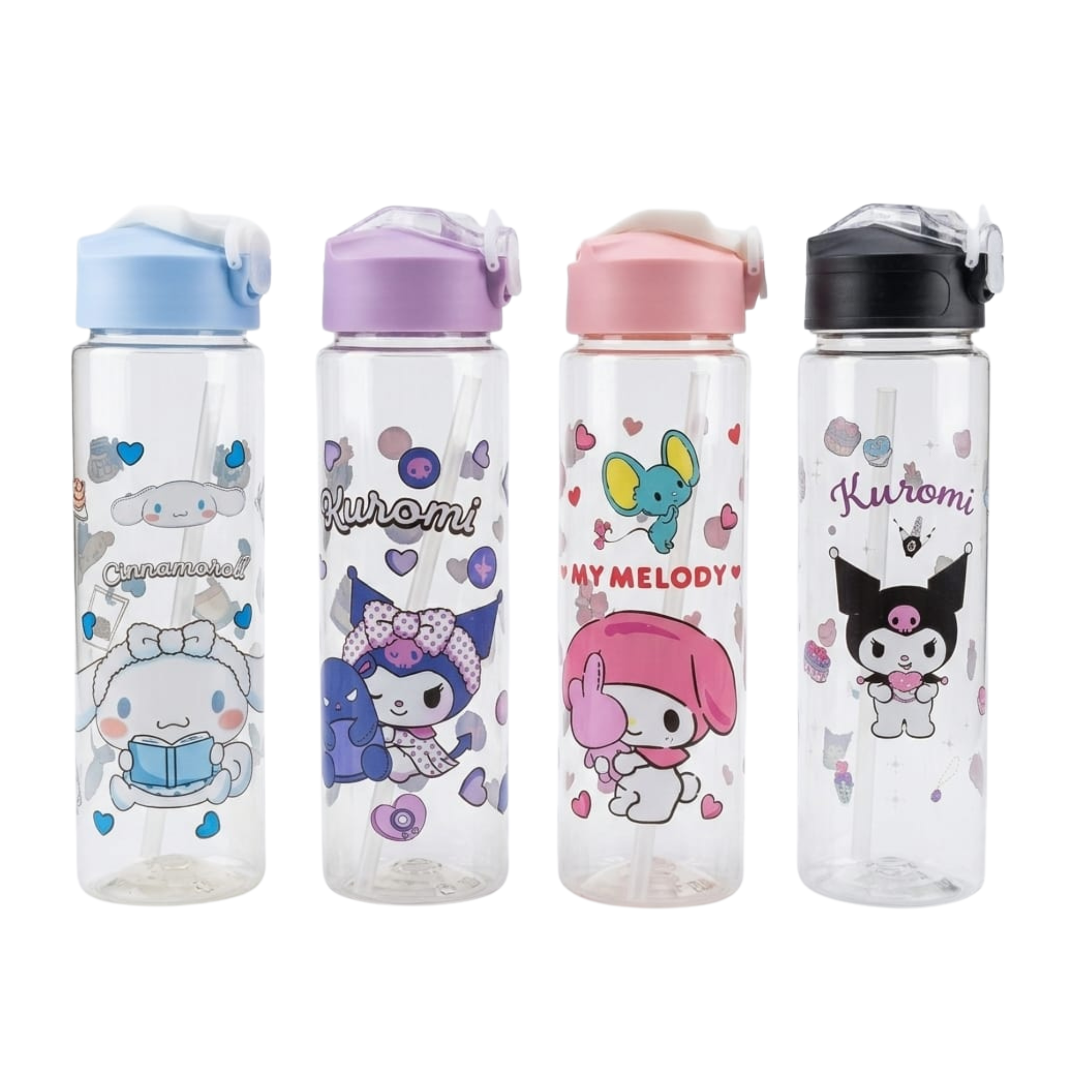 20688 Hello Kitty, My Melody, Kuromi Cartoon Cute Kids Sipper Water bottle Portable Water Bottle With Strap BPA Free Plastic Water Bottle {Random Design}
