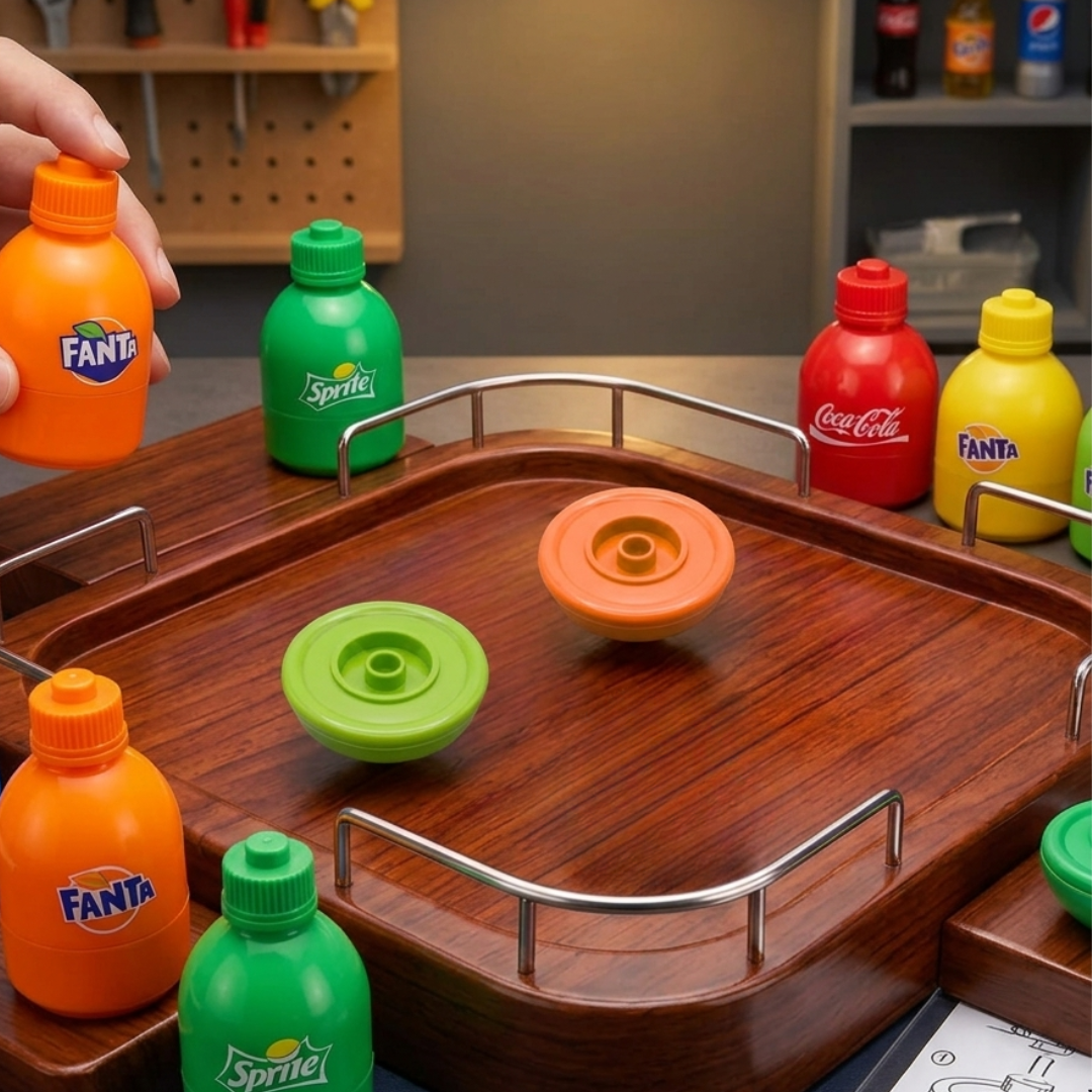 20542 Creative Cartoon Beverage Bottle Spinner Toy for Kids