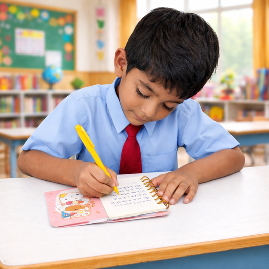 SC-203-1 Spiral Diary With Printed Sticky Notes and pen, Random Cartoon Prints