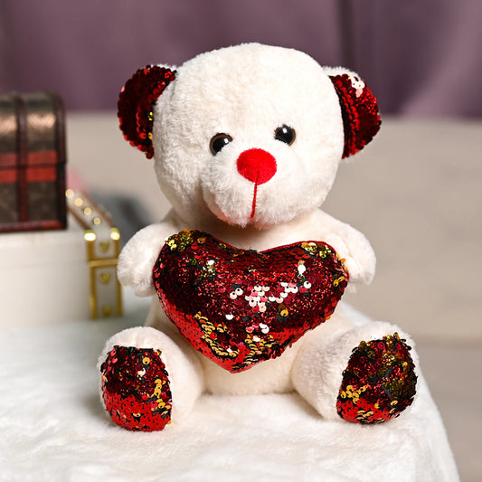 20072 Teddy Bear with One Heart 20 Cm {Multicolor}