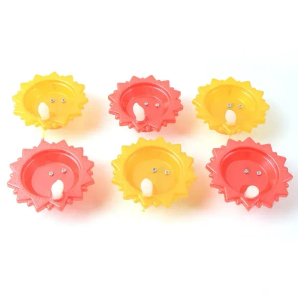 20309 {1 Pack 6 Pcs} Water Sensor Led Diyas Candle with Water Sensing Technology E-Diya for Home Decor Festivals Decoration