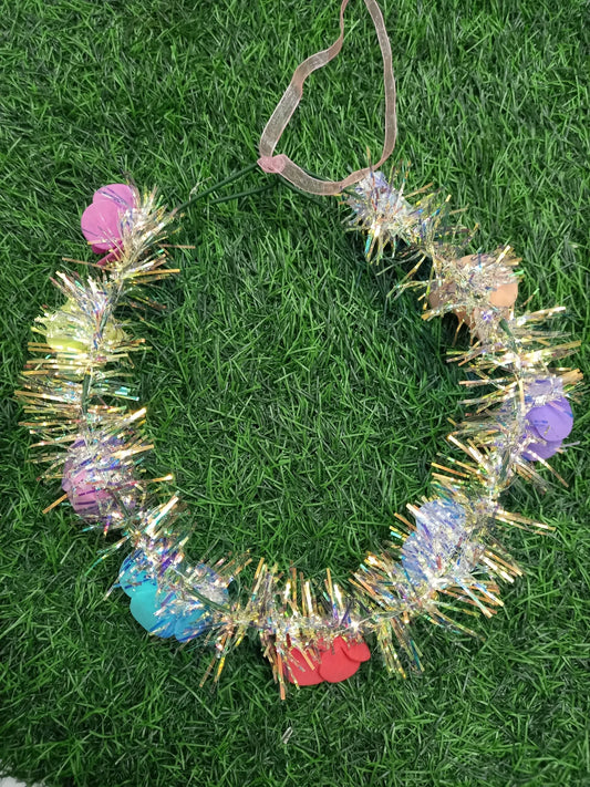 4625  (pack of 10) Flower Tiara Light Up LED Headbands Luminous with 3 Modes for Girls Hair Tiara Crown Band Multicolor