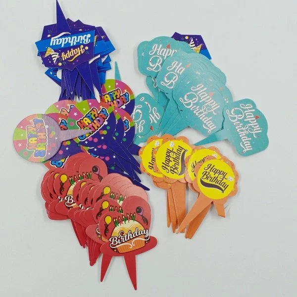 993 (100pcs) Happy Birthday Cake toppers