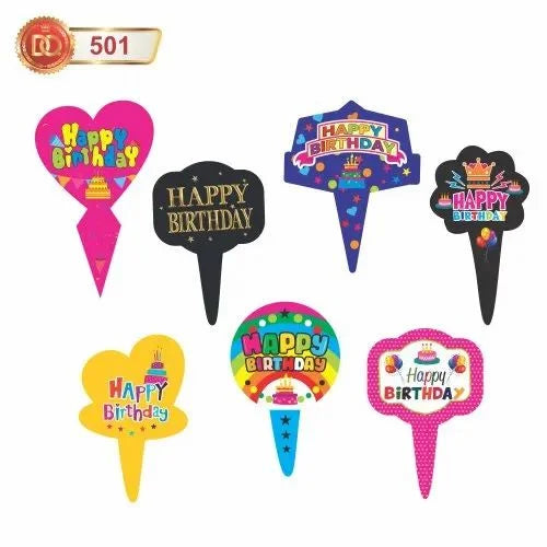 993 (100pcs) Happy Birthday Cake toppers