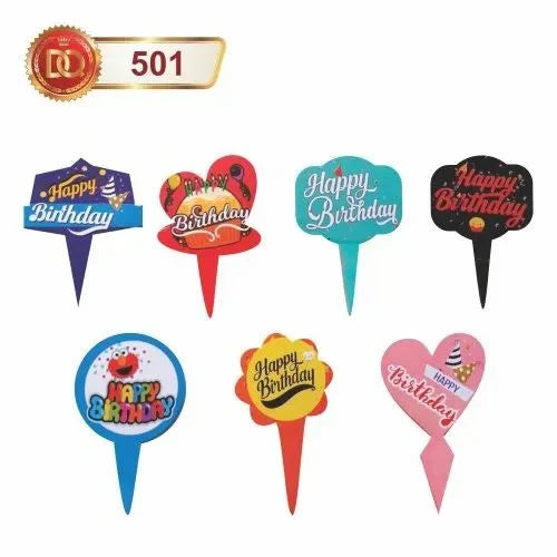 993 (100pcs) Happy Birthday Cake toppers
