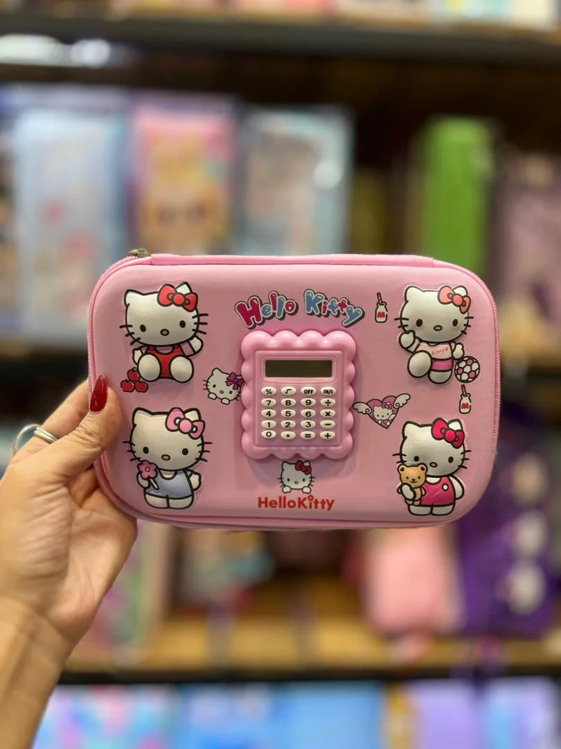 10744 Big Size Cartoon 3D Cover Pencil Case, Large Capacity Calculator Pencil Case with Compartments Pouch