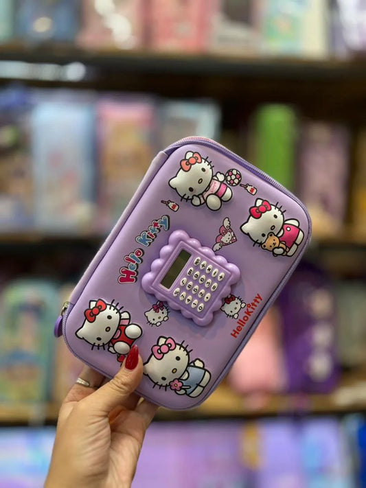 10744 Big Size Cartoon 3D Cover Pencil Case, Large Capacity Calculator Pencil Case with Compartments Pouch