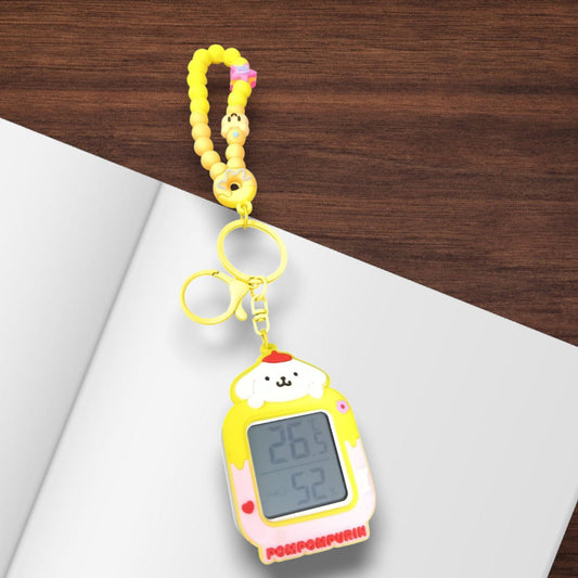 11254 Cartoon Character Digital Temperature Keychain for kids random