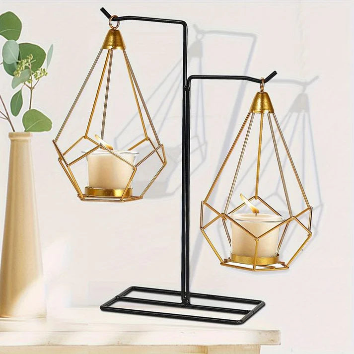 20425 Modern Geometric Hanging Candle & Tealight Holder