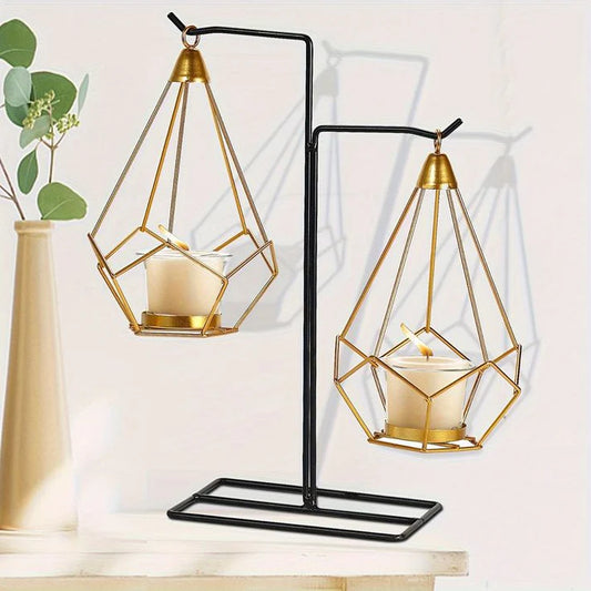 20425 Modern Geometric Hanging Candle & Tealight Holder