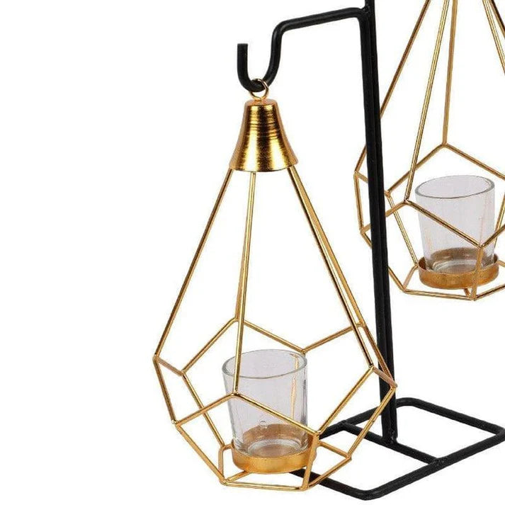 20425 Modern Geometric Hanging Candle & Tealight Holder