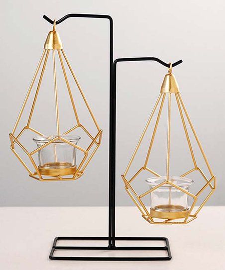 20425 Modern Geometric Hanging Candle & Tealight Holder