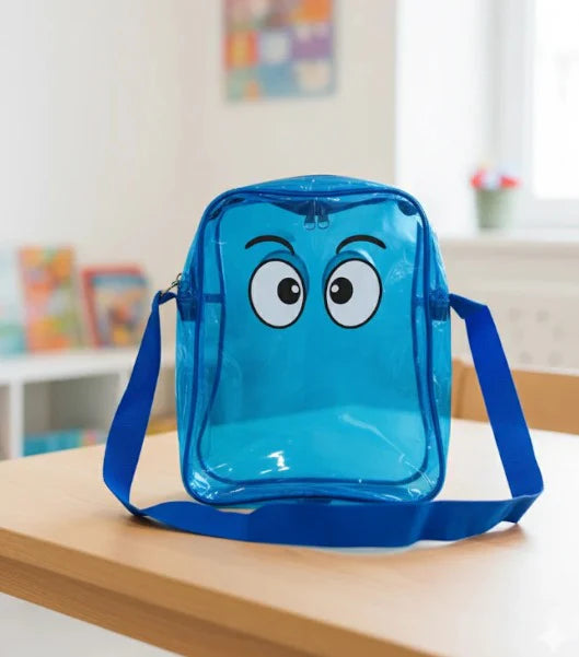 020130 Transparent Crossbody Bag Neon Funky Eye Sling Bag