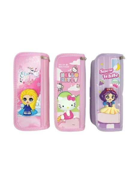 2087 3D Elsa Pencil Pouch for Boys and Girls Pencil Case School Stationery 2 Zipper {Random Design}