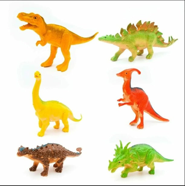 ANROV-003 6x Dinosaur Figure Play Dino Adventure Animal Toys Plastic Assorted Dinosaurs Toy for Kids