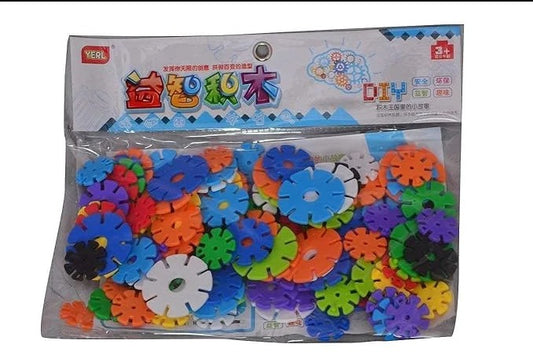 0502 Crafts Snowflakes Blocks, Stem Blocks, Educational Construction Snowflakes Blocks for Kids Colorful Snowflakes Building Blocks Toys