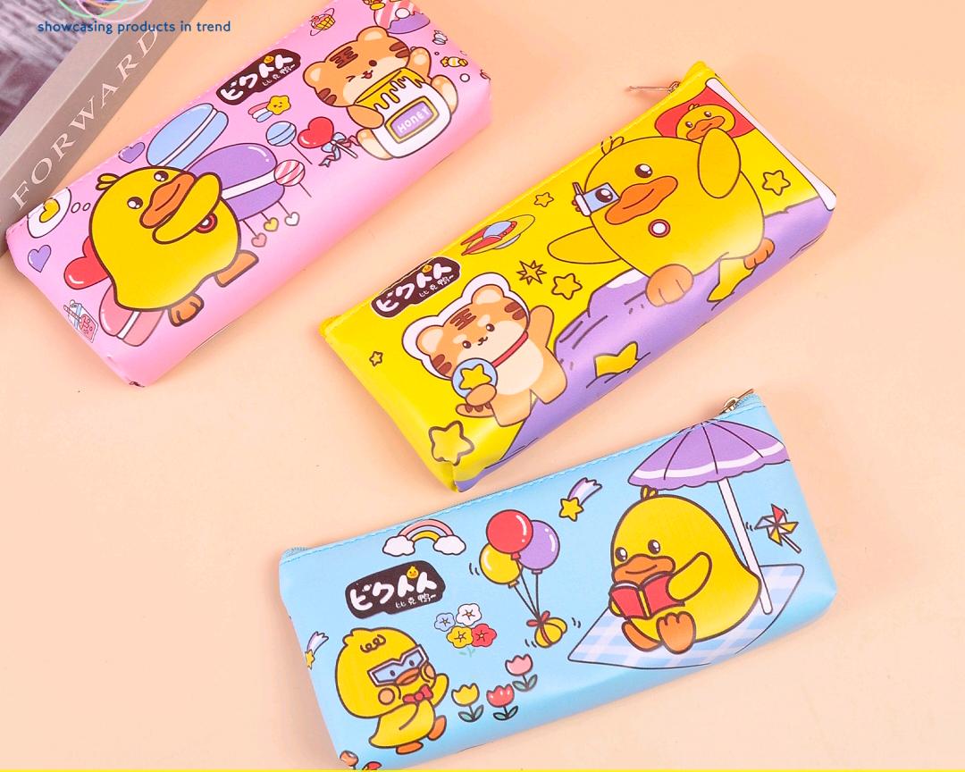 GBT-3132 Cute Duck Pencil Pouch for Boys and Girls {Random Color}