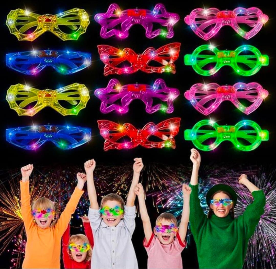 20117 Flashing LED Light Up Goggles Glasses Toy Party Blinking LED Light Glasses Party Sunglasses Flashing Light Up Goggles/Glasses for Kids