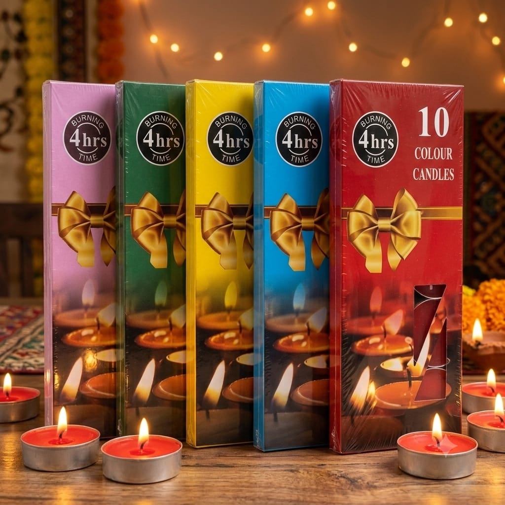 21354 Pure Wax Tealight Candles 10 pcs Tealight || Burn Time: 4 Hrs