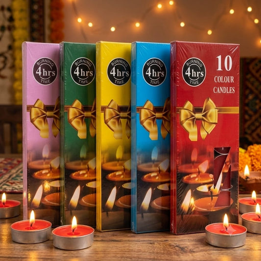 21354 Pure Wax Tealight Candles 10 pcs Tealight || Burn Time: 4 Hrs