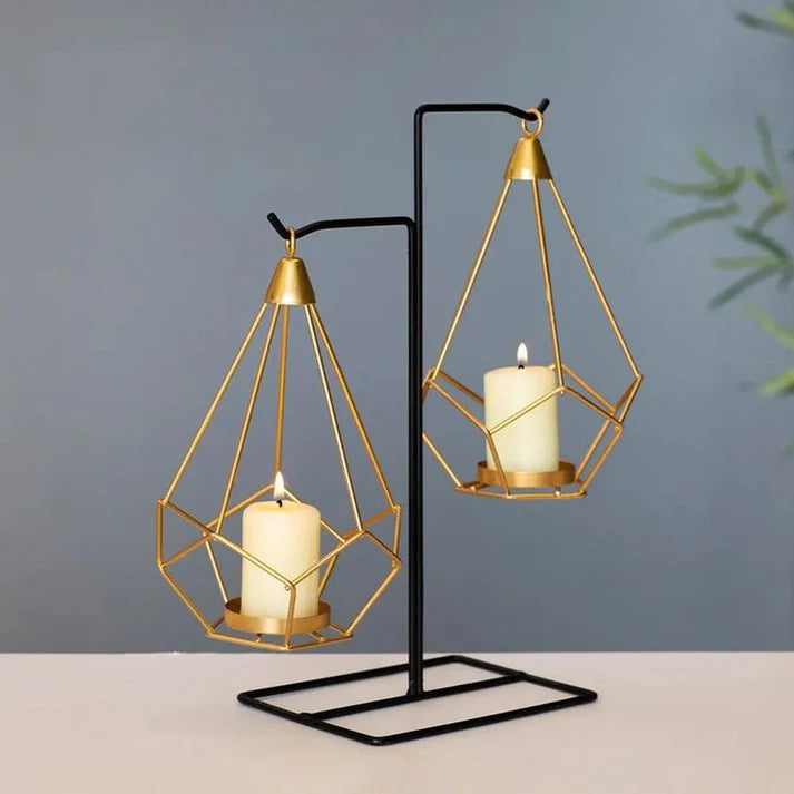 20425 Modern Geometric Hanging Candle & Tealight Holder