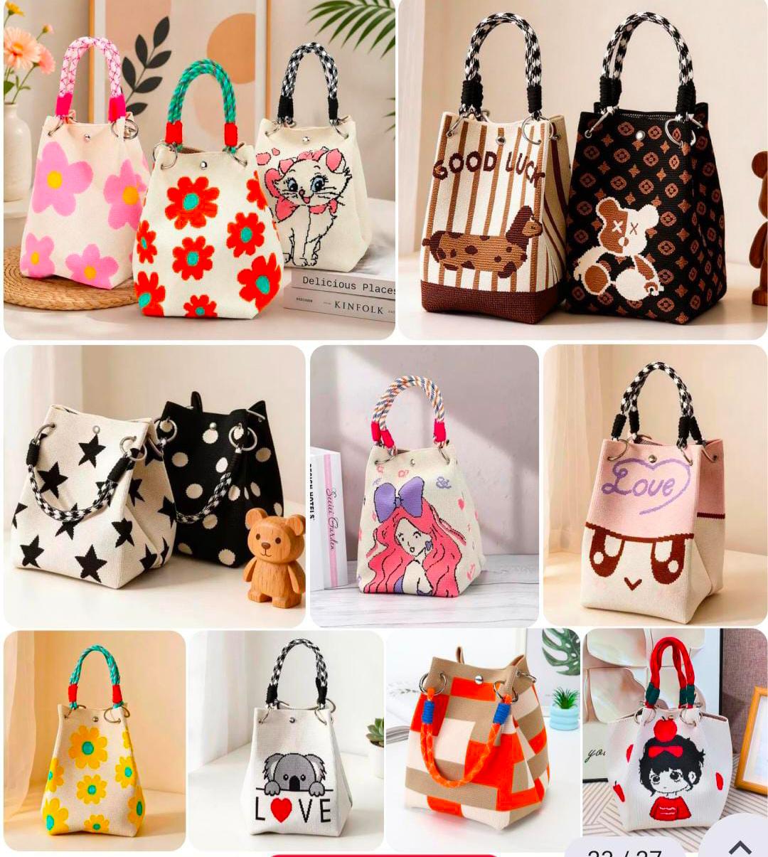 21180 Floral Printed Canvas Shoulder Bag | Stylish Casual Handbag