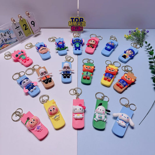 21264   Cute Cartoon Character Keychain – Colorful Toy Key Ring for Kids & Accessories