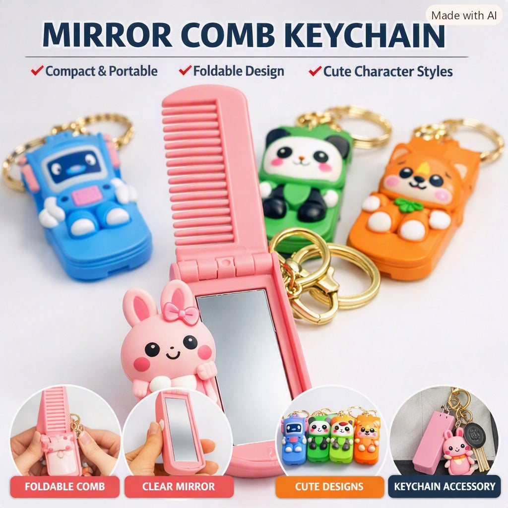 21264   Cute Cartoon Character Keychain – Colorful Toy Key Ring for Kids & Accessories