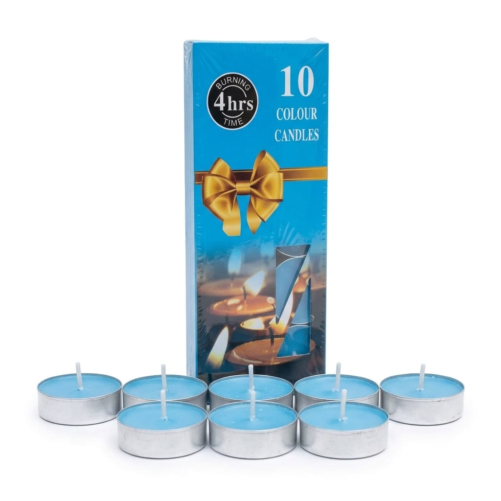 21354 Pure Wax Tealight Candles 10 pcs Tealight || Burn Time: 4 Hrs