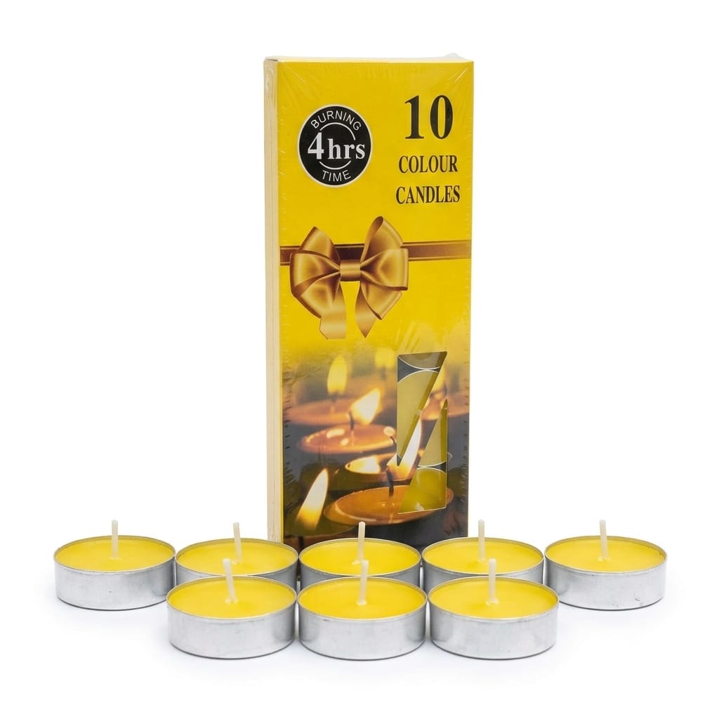 21354 Pure Wax Tealight Candles 10 pcs Tealight || Burn Time: 4 Hrs