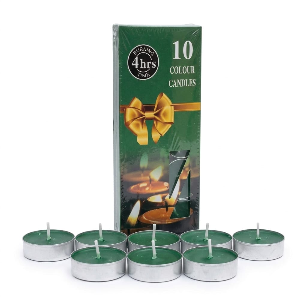 21354 Pure Wax Tealight Candles 10 pcs Tealight || Burn Time: 4 Hrs