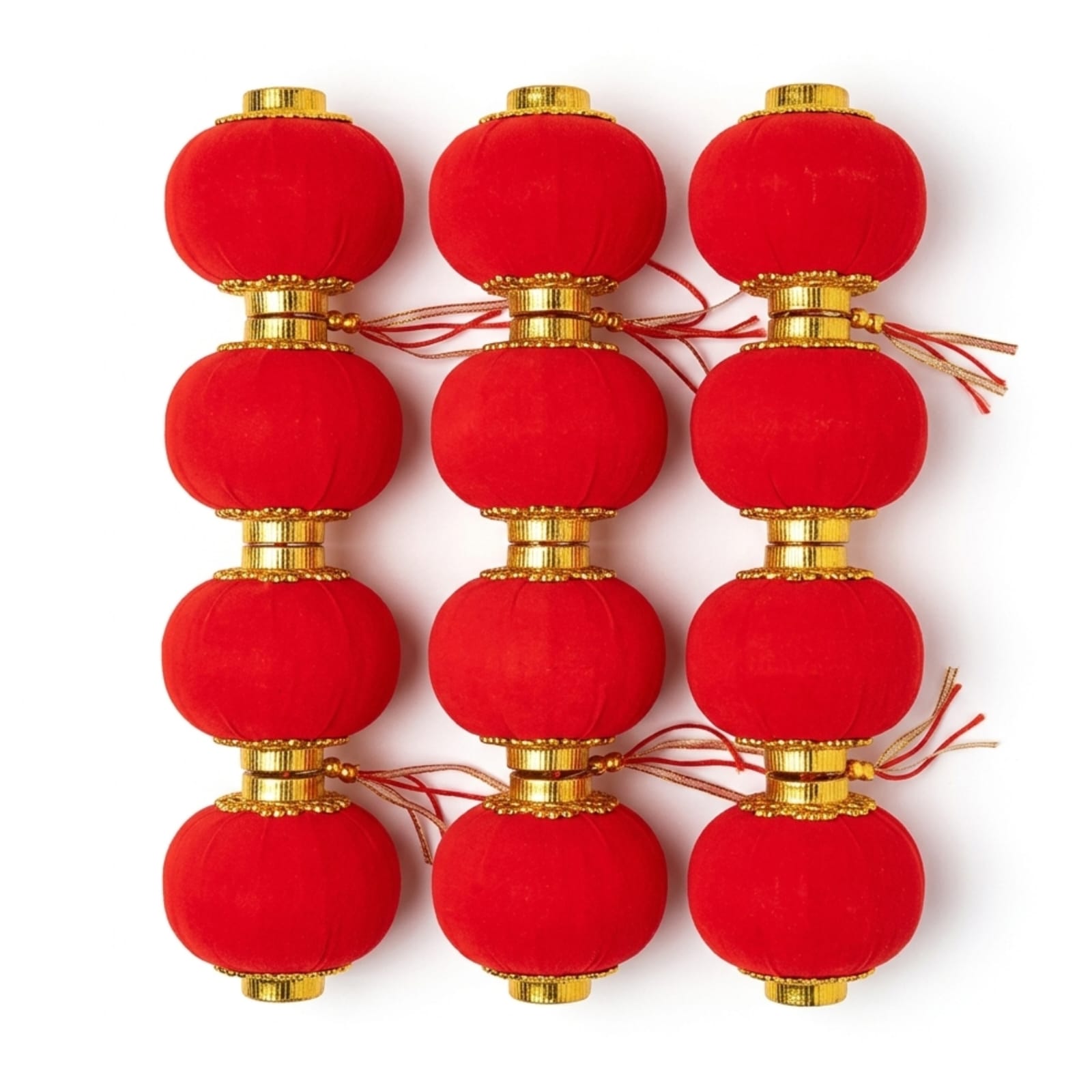 21368 12 Pcs Mini Red Chinese Lanterns Small Hanging Lantern for Chinese New Year Wedding Spring Festival Potted Plants Decoration.