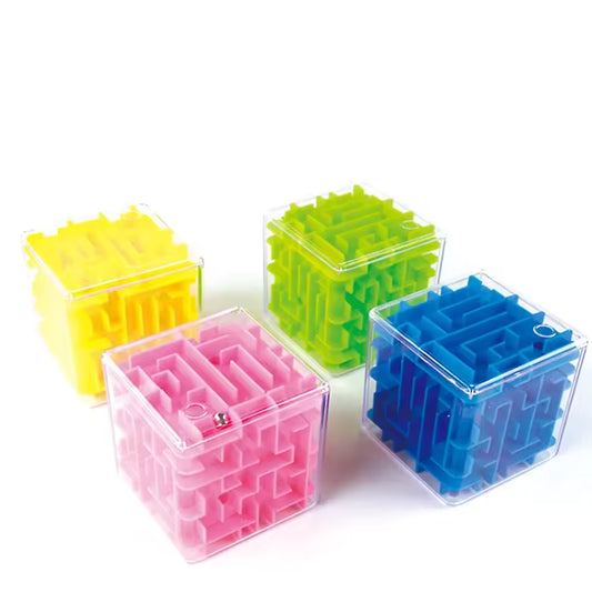 20777 Mini Maze Cube Puzzle Keychain Toy Set – 20 Pieces Multicolor